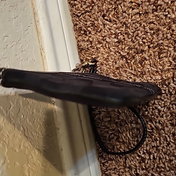 Coach Grey Black with Litte Whit Cs wristlet - Picture 4 of 9